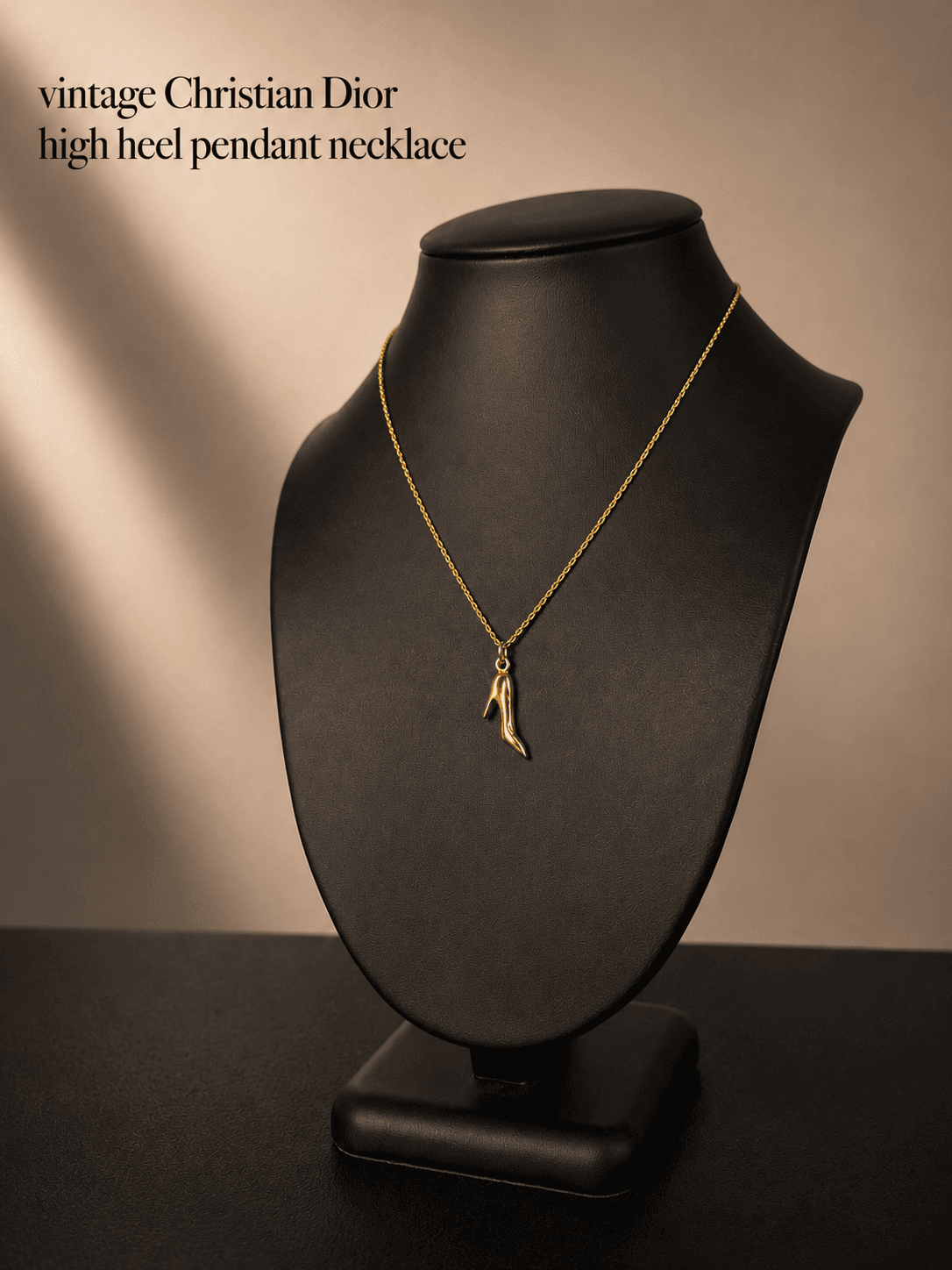 Christian Dior Vintage High Heel Pendant Necklace